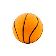 Fototapeta premium Toy rubber basketball isolated on white background