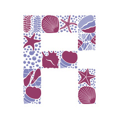 Minimalist composition, creative letter in pixel style, .natural freehand shapes