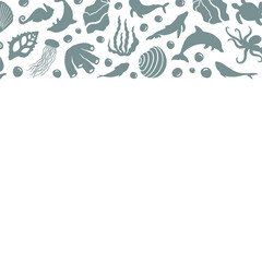 Creative ornate border, minimalist decorative composition, .smooth freeform