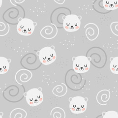 seamless pattern with polar bears