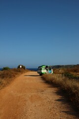 Italy, Salento: The old road leading to the sea.