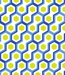 Abstract Hexagon Cells Seamless Multicolor Vector Pattern Trendy Fashion Colors Diagonal Bicycle Chain Style Geometric Design Perfect for Allover Print