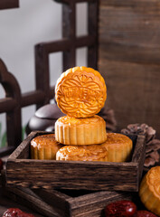 The traditional Chinese festival Mid-Autumn Festival food moon cake
