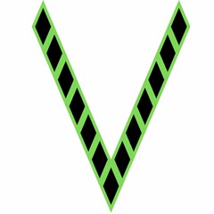 black and green V-shaped rhombus or diamond seamless pattern, repeat background.