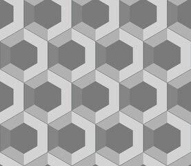 vector seamless texture of polygonal geometric structure - 525036279