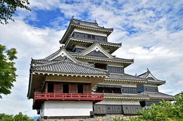 松本城月見櫓と天守　長野県松本市