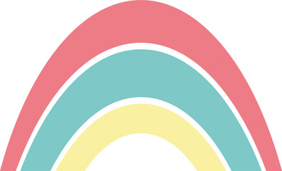 Obraz premium rainbow vector design illustration isolated on transparent background 