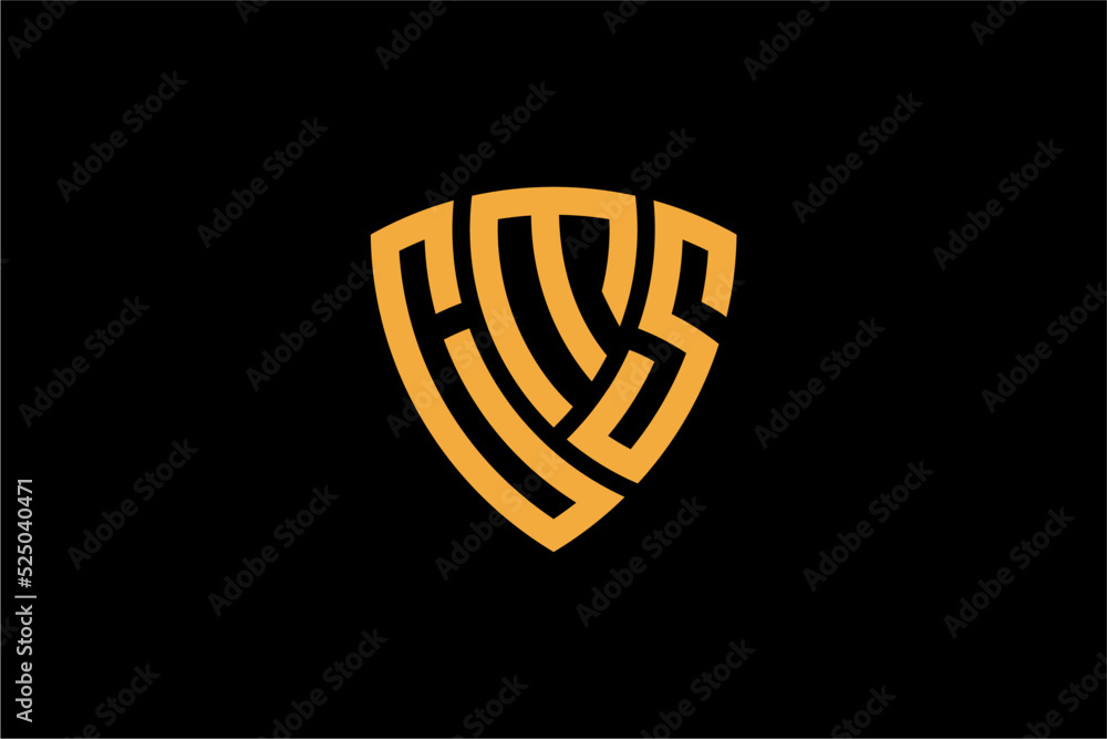 Wall mural cms creative letter shield logo design vector icon illustration