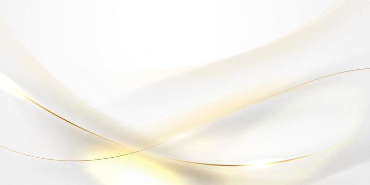 Elegant white background with ornate golden elements. Modern Abstract Vector Illustration Design © HNKz