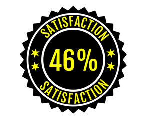 46% Satisfaction Sign Vector transparent background