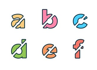 Logo of Letter with outline style