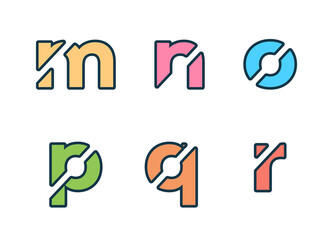 Logo of Letter with outline style