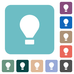 Air balloon rounded square flat icons