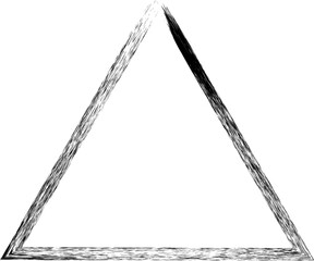 triangle brush stroke design illustration isolated on transparent background
 