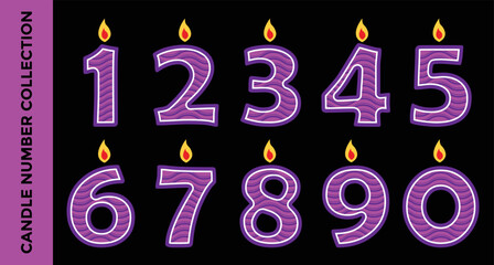 number candle birthday collection