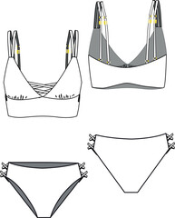 set of underwear and swimwear