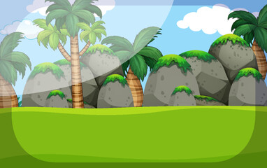 Cartoon forest background template