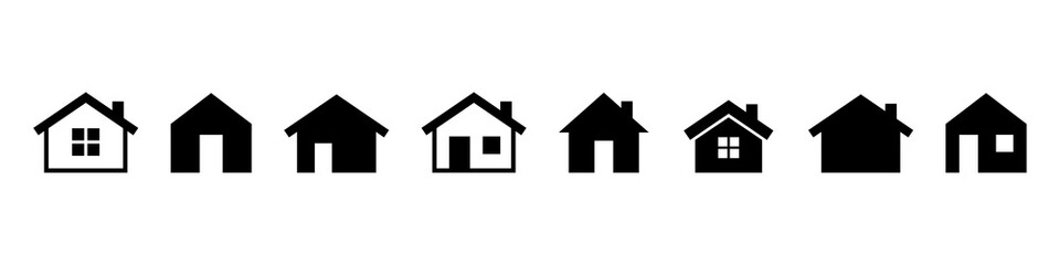 home house building icon set