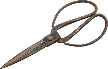 Old scissors Isolated