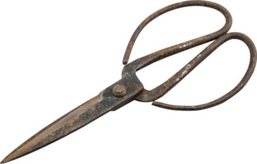 Old scissors Isolated