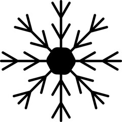 snowflake design illustration isolated on transparent background 