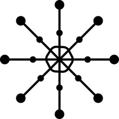 snowflake design illustration isolated on transparent background 