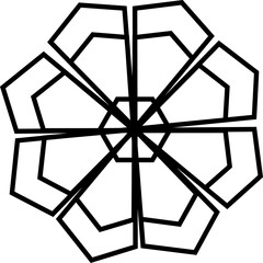 snowflake design illustration isolated on transparent background 