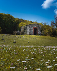 Little abandoned church of San Donato, Pratone. Monti Lucretili Natural Park. Lazio, Italy