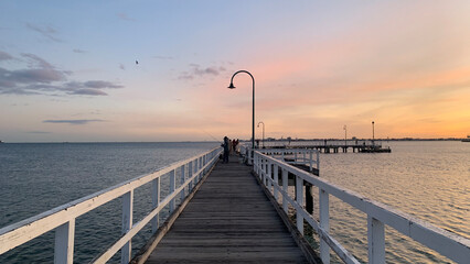Fototapeta na wymiar Port Melbourne Beach - Lagoon Pier