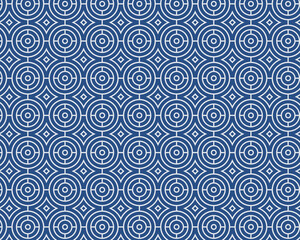 Geometric circular pattern in blue color