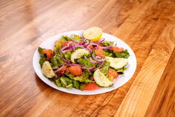 Fine salad at a Turkish restaurant in Charlotte NC