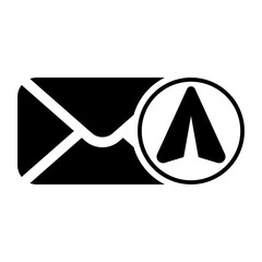 Fast Mail sending icon. Render new email vector illustration