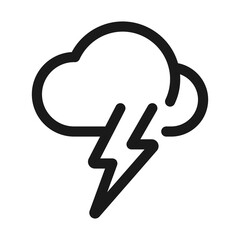 Rain Stormy outline icon. Thin line Tornado or Storm vector illustration