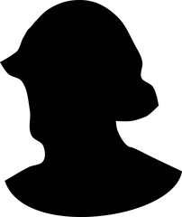 human head silhouette. avatar. icon. Vector graphics.