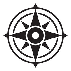 Compass arrow icon. Navigation illustration © imdproduction