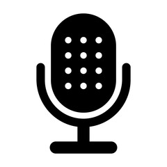 Podcast Microphone icon. Radio mic illustration