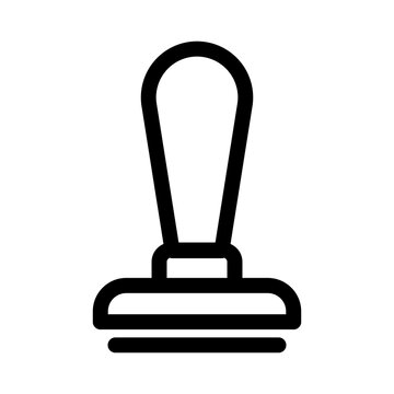 recommend clip art: Stamp or stamper line Icon. Signature stamp illustration