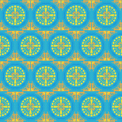 Floral Seamless Pattern Background Garden Nature Damask Aboriginal Ornament Art