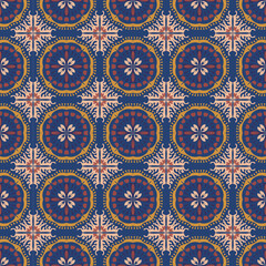 Floral Seamless Pattern Background Garden Nature Damask Aboriginal Ornament Art