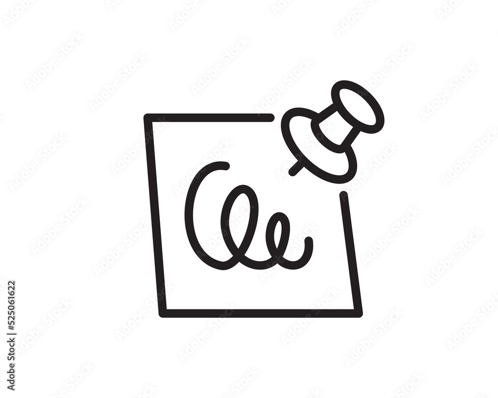 Aufkleber note icon vector sign. paper message or document page.