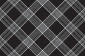 Tartan plaid background, diagonal check seamless pattern. Vector fabric texture for textile print, wrapping paper, gift card, wallpaper.