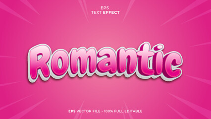 Romantic editable text effect font