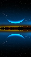 night sky and moon