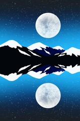full moon over the sea