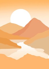 sunset in the desert