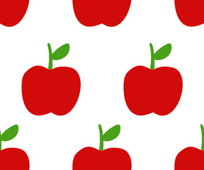Apple Pattern - Fruits Vector Background