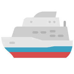 ferry ship flat icon