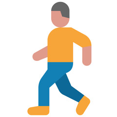 walk flat icon