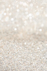 Beautiful background with silver golden bokeh for wedding, festive  luxury  abstract background.