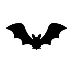 Bat vampire vector. scary ghost bat silhouette Flying out to suck blood on Halloween.